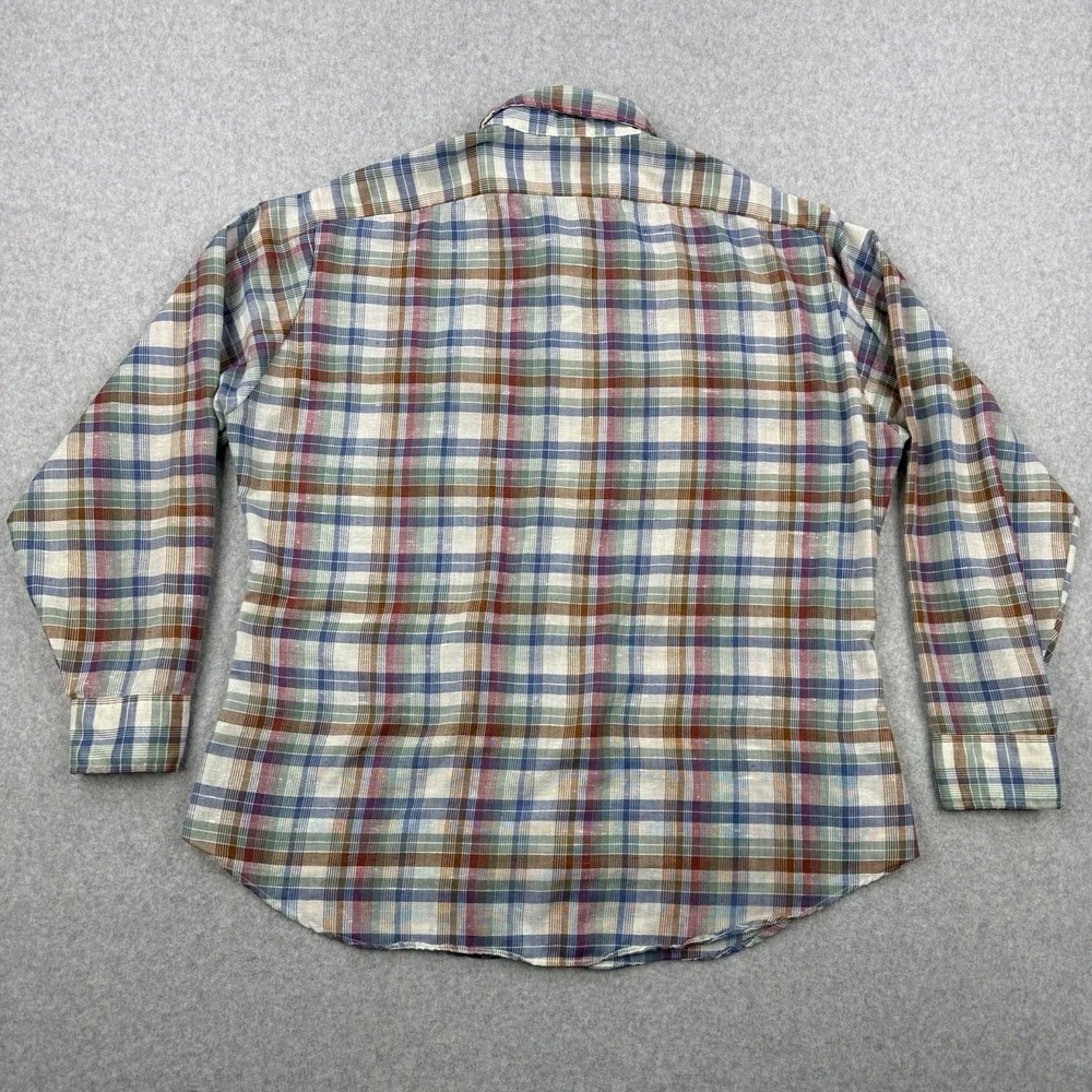Vintage Levis Shirt‎ Mens XL Plaid 80s Button Up Long Sleeve Pockets Made In USA